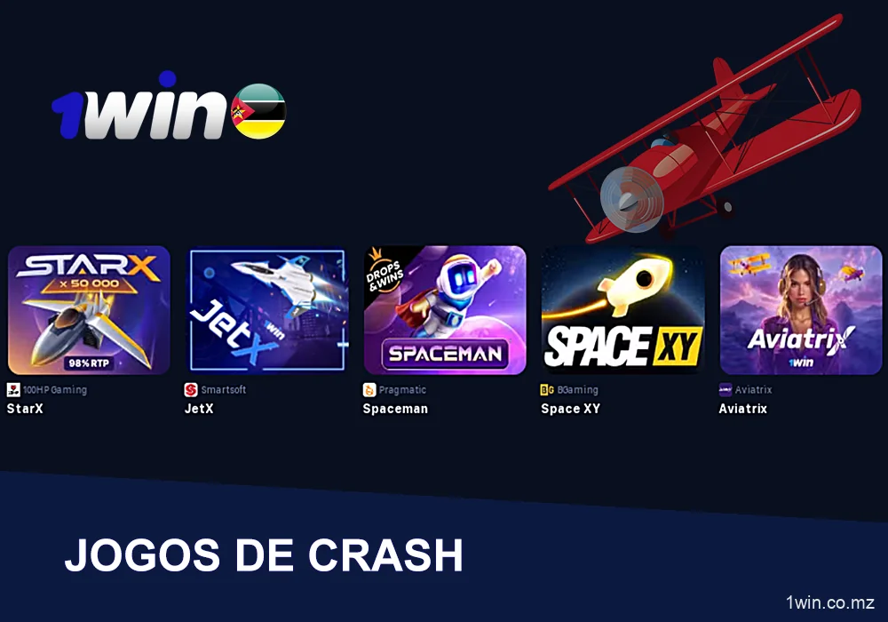 Crash Games no 1win em Moçambique