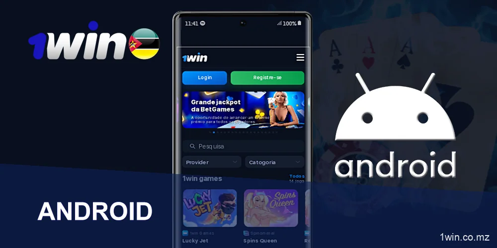 1win Mobile app Android em Moçambique